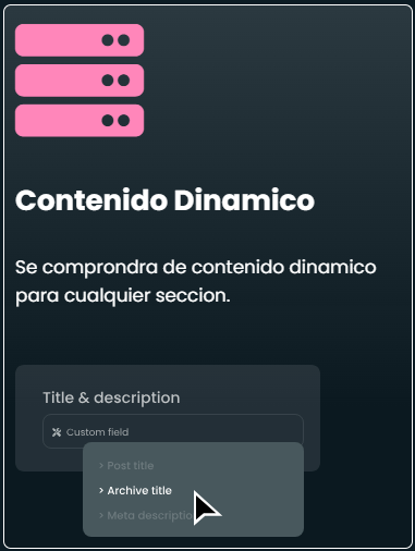 contenido dinamico